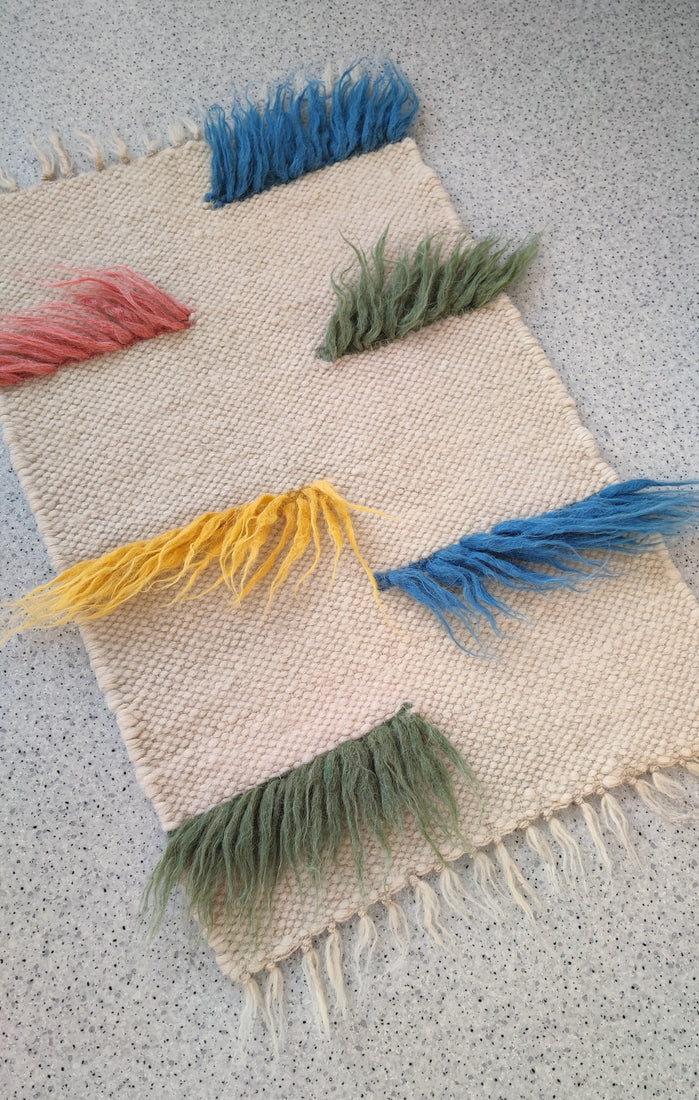 Crafted from natural wool flokati rug