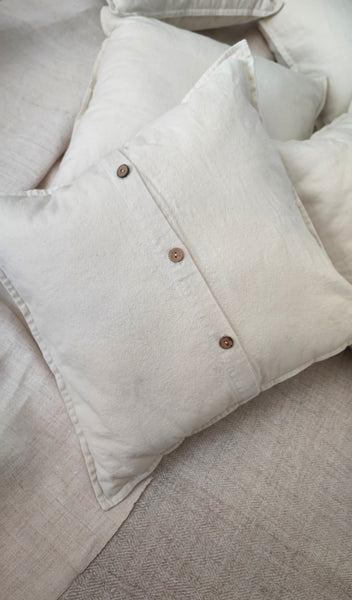 base linen mapico pillow on white background